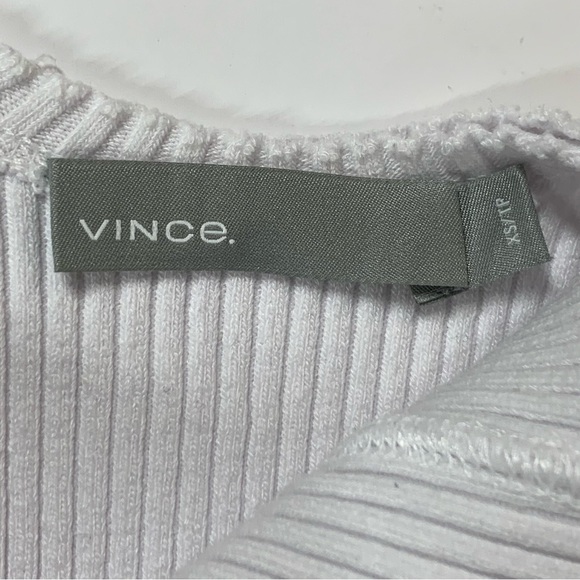 Vince Rib Scoop Back Bodysuit in Optic White - Picture 8 of 11